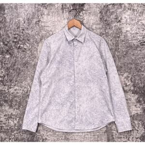 Lululemon Airing Easy Shirt Large Mens Smoke Marble Long Sleeve Button Down